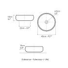 Chiuvetă de blat din lut Raku cu luciu metalic craquelé - Prisma Viadurini