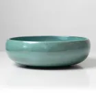 Chiuvetă de blat din lut Raku cu luciu metalic craquelé - Prisma Viadurini