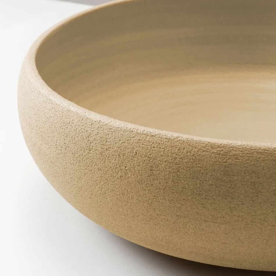 Chiuvetă de blat din argilă refractară închisă sau ocru - Prisma Viadurini