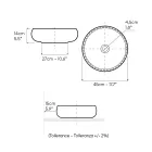 Chiuvetă de blat din argilă refractară închisă sau ocru - Prisma Viadurini