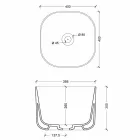 Chiuvetă cu un design modern ceramica de stele pătrat 40x40 cm Viadurini