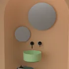 Lavoar din ceramica pe blat cu diferite finisaje Made in Italy - Bile Viadurini