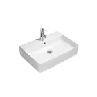 Chiuvetă ceramică de blat cu orificiu pentru baterie de design modern - Papavero Viadurini
