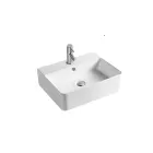 Chiuvetă ceramică de blat cu orificiu pentru baterie de design modern - Papavero Viadurini