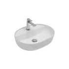 Chiuvetă ceramică de blat cu orificiu pentru baterie de design modern - Papavero Viadurini