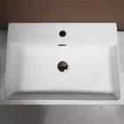 Chiuvetă ceramică de blat cu orificiu pentru baterie de design modern - Papavero Viadurini