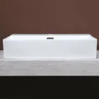 Chiuvetă ceramică de blat cu orificiu pentru baterie de design modern - Papavero Viadurini