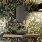 Lavoar pe blat din ceramica lucioasa sau mata Made in Italy - Ferry Viadurini