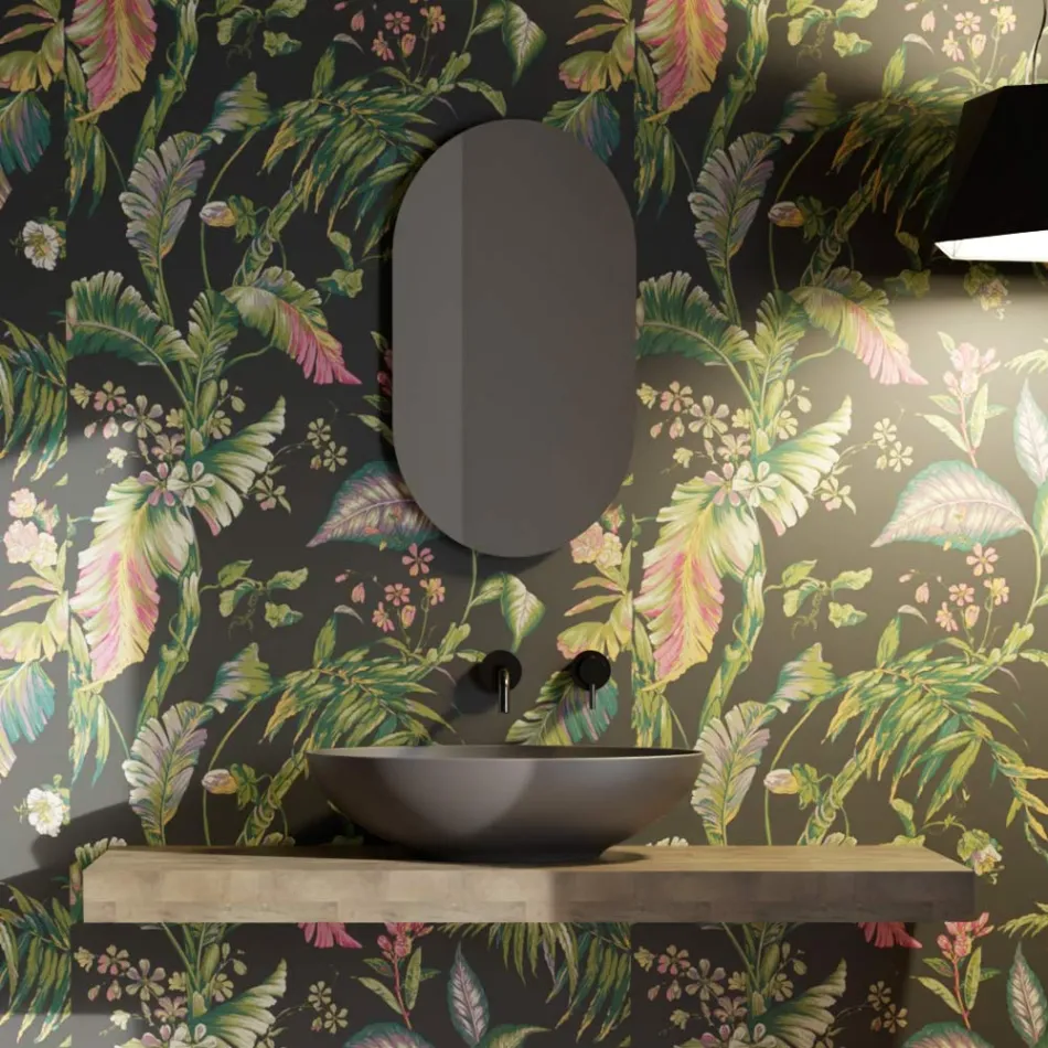 Lavoar pe blat din ceramica lucioasa sau mata Made in Italy - Ferry Viadurini