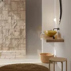 Lavoar pe blat din ceramica lucioasa sau mata Made in Italy - Ferry Viadurini