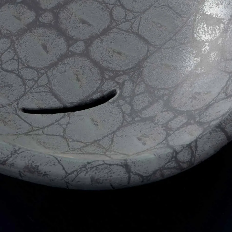 Canapea din ceramica tiparita din cocos gri realizata in Italia Glossy Viadurini