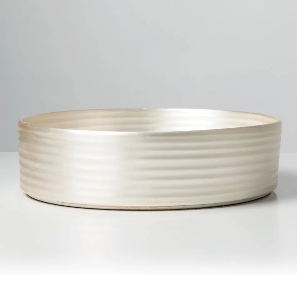 Chiuvetă de blat din gresie porțelanată argintie sau albă - Vibration Viadurini
