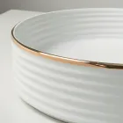 Chiuvetă de blat din gresie porțelanată cu margine emailată - Vibration Viadurini