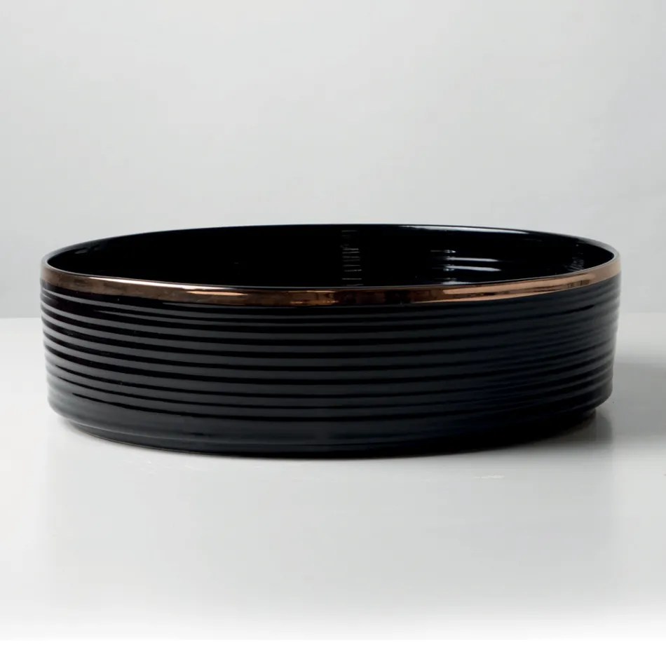 Chiuvetă de blat din gresie porțelanată cu margine emailată - Vibration Viadurini