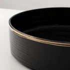 Chiuvetă de blat din gresie porțelanată cu margine emailată - Vibration Viadurini