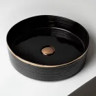 Chiuvetă de blat din gresie porțelanată cu margine emailată - Vibration Viadurini