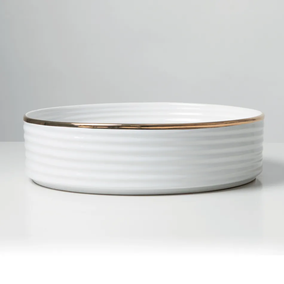Chiuvetă de blat din gresie porțelanată cu margine emailată - Vibration Viadurini