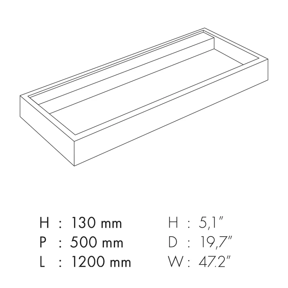 Lavoar pe blat din gresie portelanata cu efect de marmura Made in Italy - Cervia Viadurini