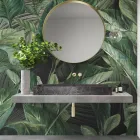 Lavoar pe blat din gresie portelanata cu efect de marmura Made in Italy - Cervia Viadurini