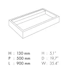 Lavoar pe blat din gresie portelanata cu efect de marmura Made in Italy - Cervia Viadurini