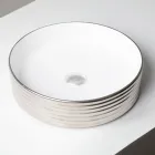 Lavoar de blat din gresie porțelanată ondulată, fabricat în Italia - Vibrazione Viadurini