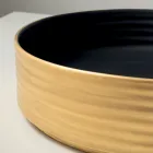 Lavoar de blat din gresie porțelanată ondulată, fabricat în Italia - Vibrazione Viadurini