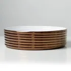 Lavoar de blat din gresie porțelanată ondulată, fabricat în Italia - Vibrazione Viadurini