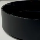 Lavoar de blat Halo din gresie porțelanată strunjită manual, fabricat în Italia Viadurini