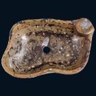 Contor Chiuvetă marmura si fosile Numa, piesă unică Viadurini