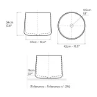 Lavoar de blat din porțelan strunjit manual - Nomad Viadurini