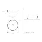 Lavoar pe blat cu finisaj Raku Clay Platinum Made in Italy - Ribano Viadurini