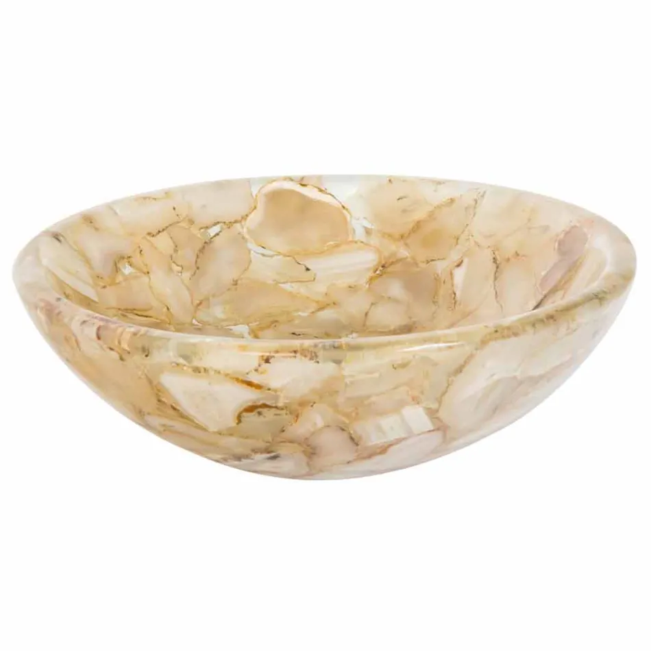 Chiuveta rășină artificială Alma, piatră insereaza agat Viadurini