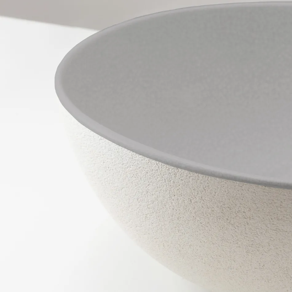 Chiuvetă de blat Raku strunjită manual, fabricată în Italia - Magma Viadurini