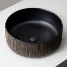 Lavoar de blat Balance, decupat manual, din lemn roșu natural Viadurini