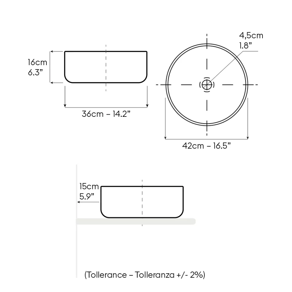 Lavoar de blat Balance, decupat manual, din lemn roșu natural Viadurini