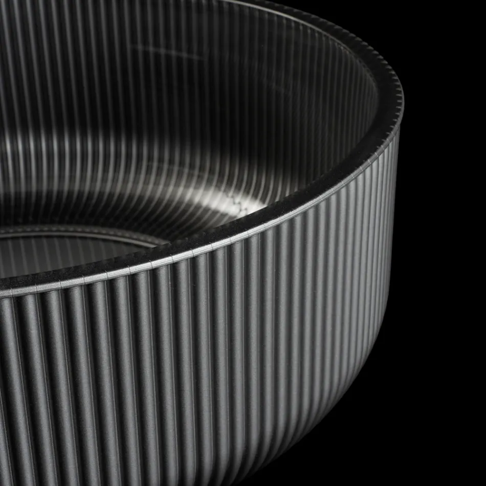 Chiuvetă de blat din sticlă venețiană acoperită cu rășină și vopsită - Excelsior Viadurini