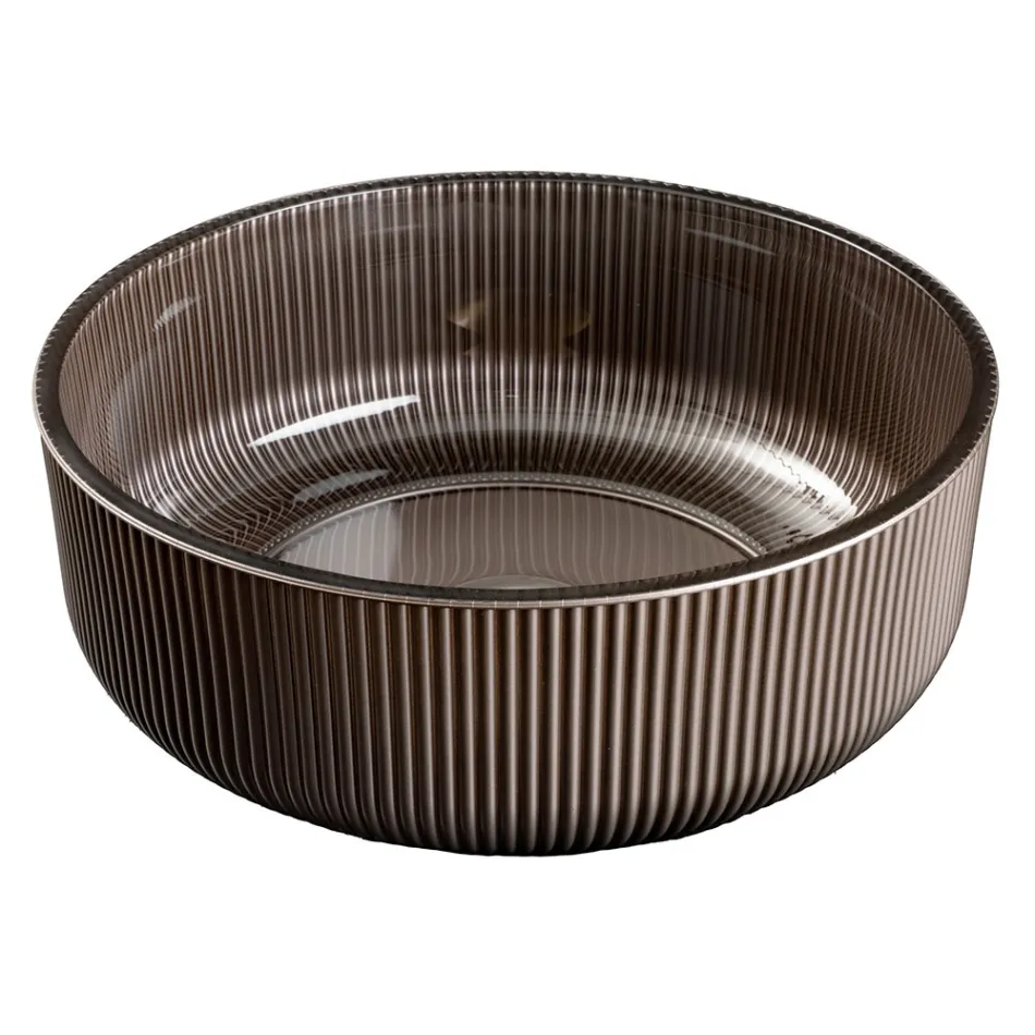 Chiuvetă de blat din sticlă venețiană acoperită cu rășină și vopsită - Excelsior Viadurini