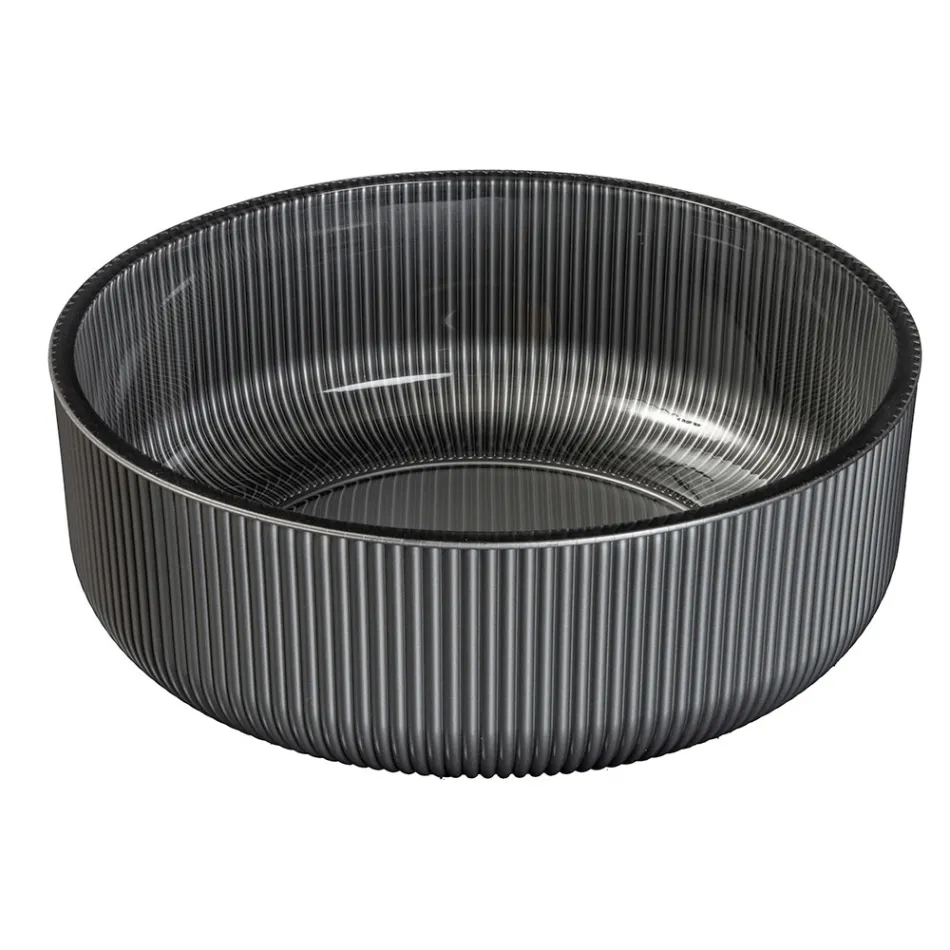 Chiuvetă de blat din sticlă venețiană acoperită cu rășină și vopsită - Excelsior Viadurini