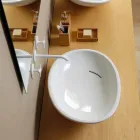 Design chiuveta ceramică înclinată făcută în Italia Glossy Viadurini