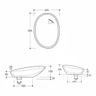 Design chiuveta ceramică înclinată făcută în Italia Glossy Viadurini