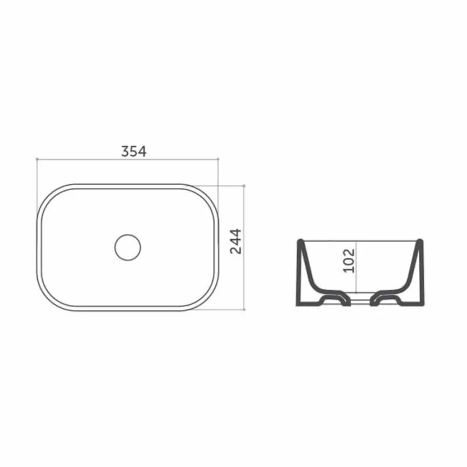 L35 cm Fabricat în Italia Șemineu din ceramică Leivi Viadurini