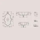 Chiuvetă modernă de blat din ceramică lucioasă Made in Italy - Cube Viadurini