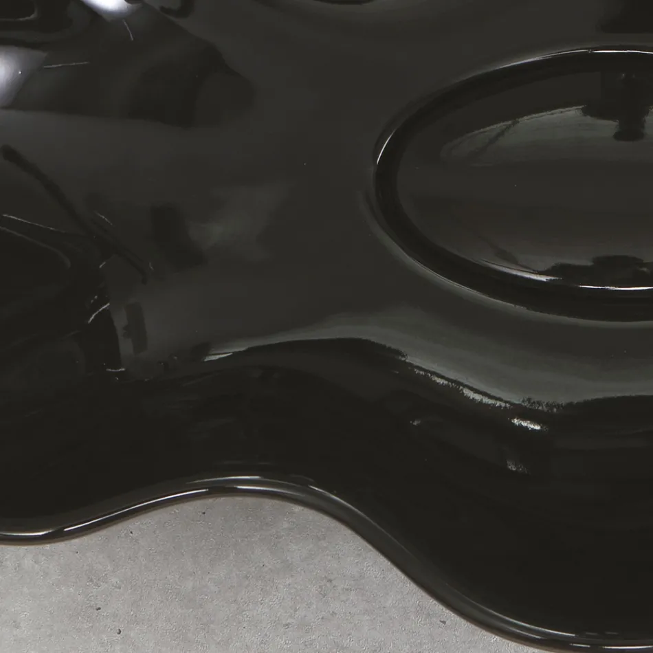 Chiuvetă modernă de blat din ceramică lucioasă Made in Italy - Cube Viadurini