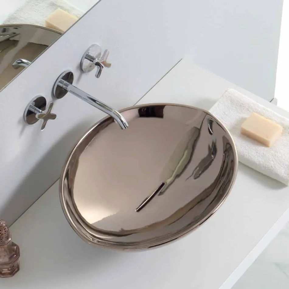 Blat de ceramică modernă din blat din platină fabricat în Italia Animale Viadurini