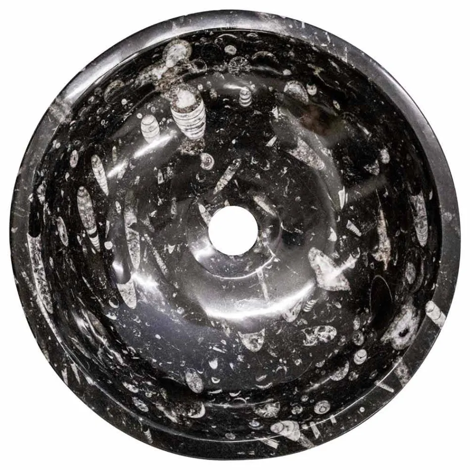 Lavoar de blat modern din marmură cu fosile - Mesagne Viadurini