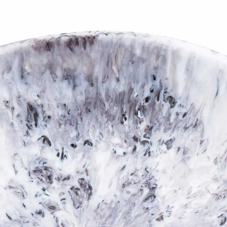 Lavoar de blat modern din maro și negru din rășină - Dogliola Viadurini