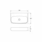 Blat de spălat ceramică de blat sau de perete L 75 cm fabricat în Italia, Gais Viadurini