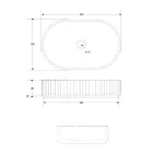 Lavoar Oval pe Blat pentru Baie Din Marmura Alba - Cunzite Viadurini