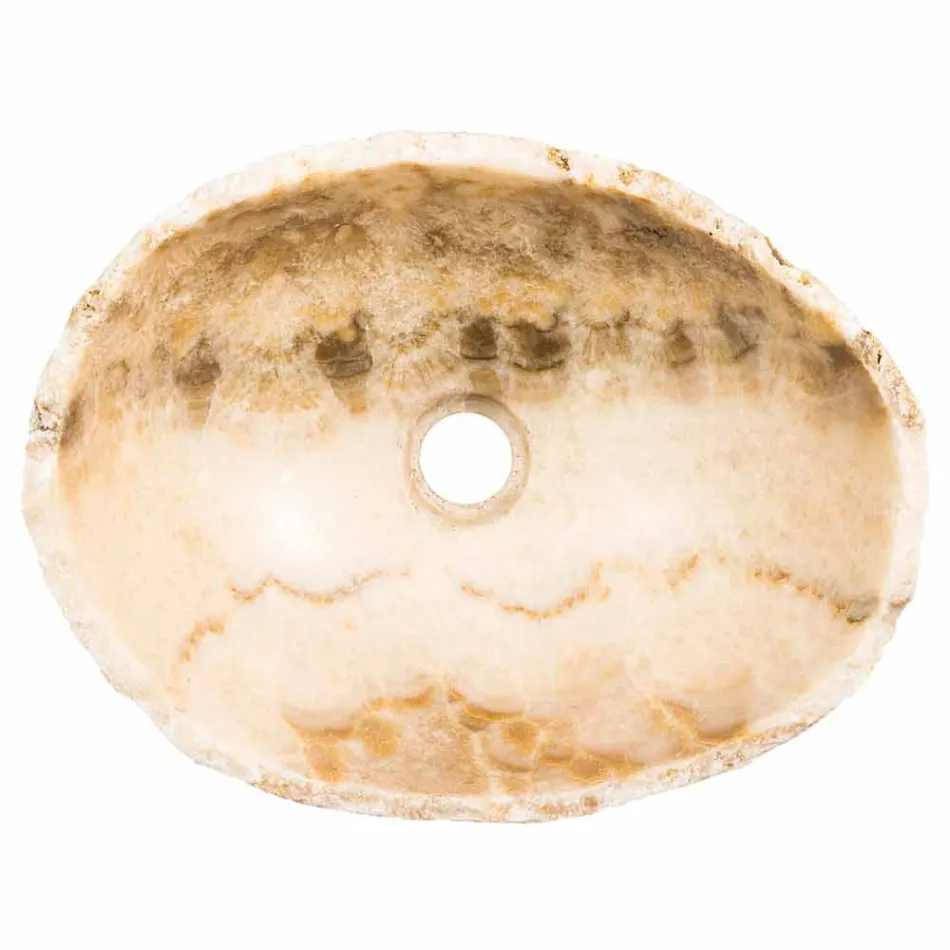 Lavoar de blat din piatră Onyx realizat manual - Barolo Viadurini