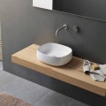 Lavoar de blat în ceramică albă Design oval modern - Tune3